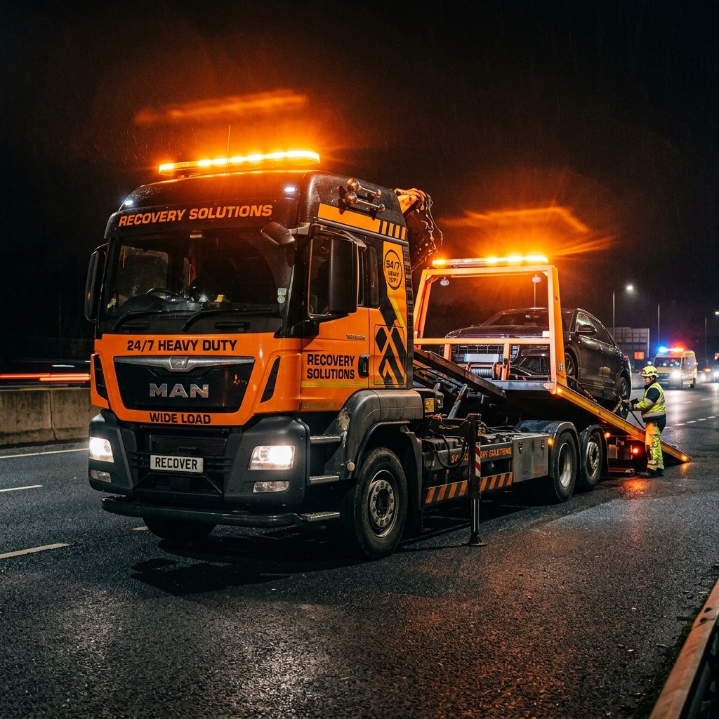 Hydraulic Low-Loader Flatbed Tow Truck